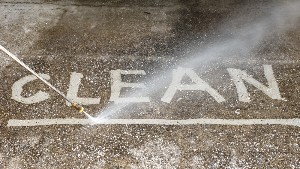 clean concrete